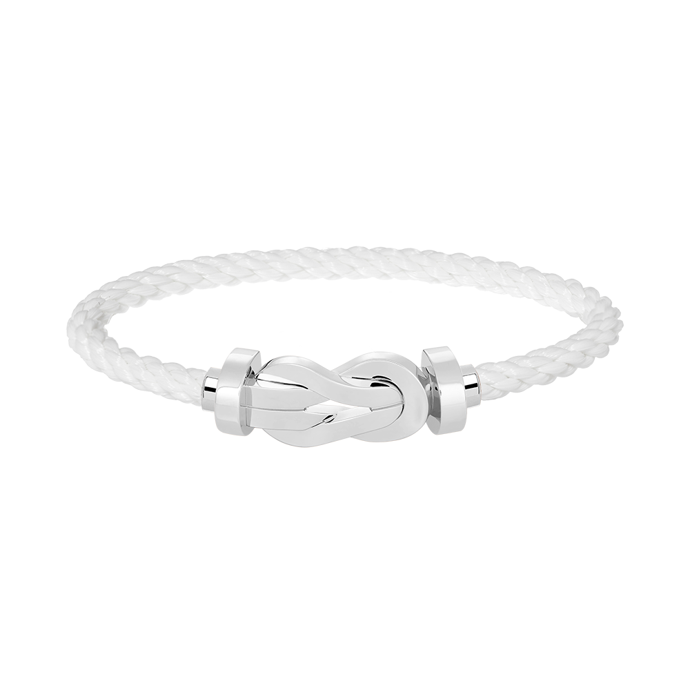 GlowCHANCE LARGE 8 FIGURE BUCKLE NO DIAMOND BRACELET SILVER