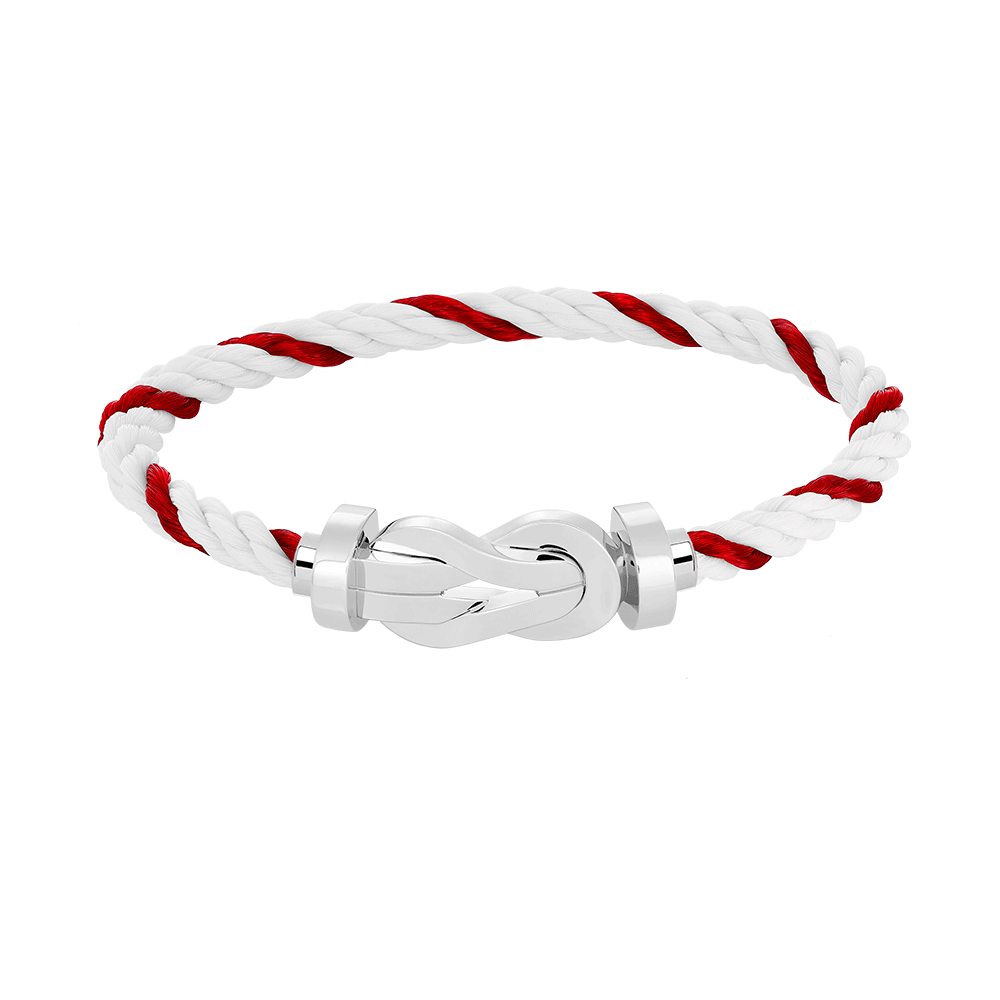 GlowCHANCE LARGE 8 FIGURE BUCKLE NO DIAMOND BRACELET SILVER