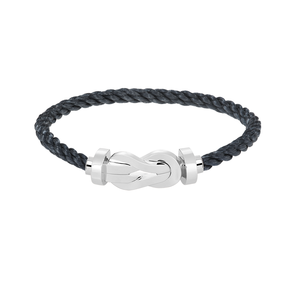 GlowCHANCE LARGE 8 FIGURE BUCKLE NO DIAMOND BRACELET SILVER