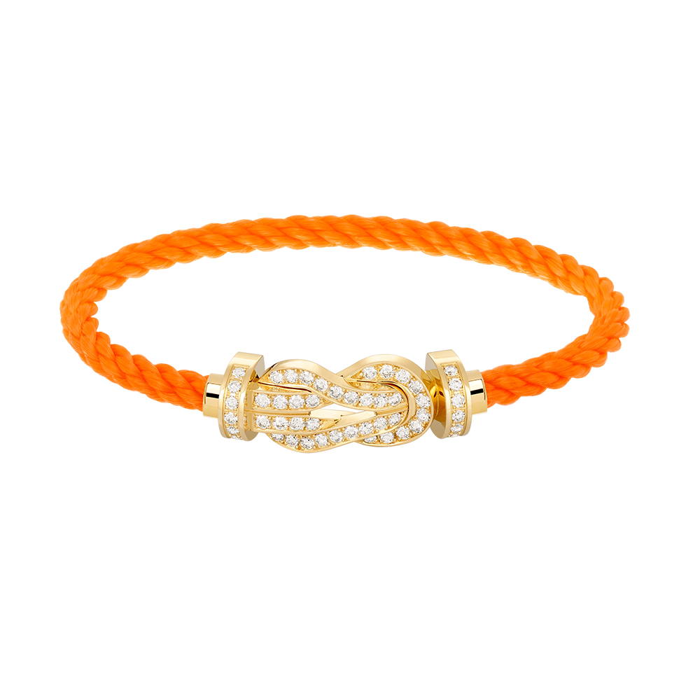 GlowCHANCE LARGE 8 FIGURE BUCKLE FULLDIAMOND BRACELET GOLD