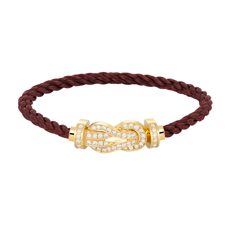 GlowCHANCE LARGE 8 FIGURE BUCKLE FULLDIAMOND BRACELET GOLD