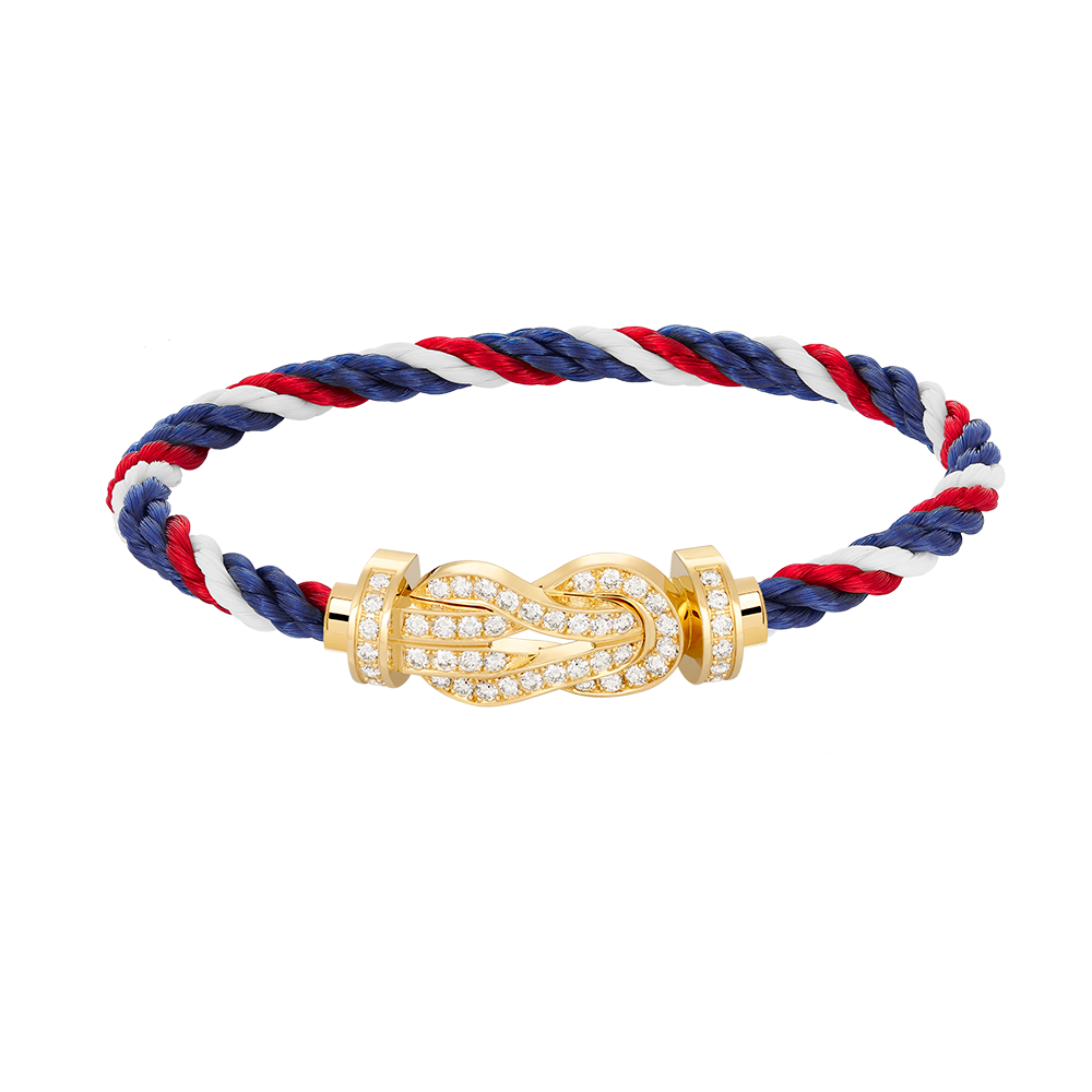 GlowCHANCE LARGE 8 FIGURE BUCKLE FULLDIAMOND BRACELET GOLD