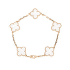 [Glow]New CLOVER 5 MOTIF ROCK CRYSTAL BRACELET