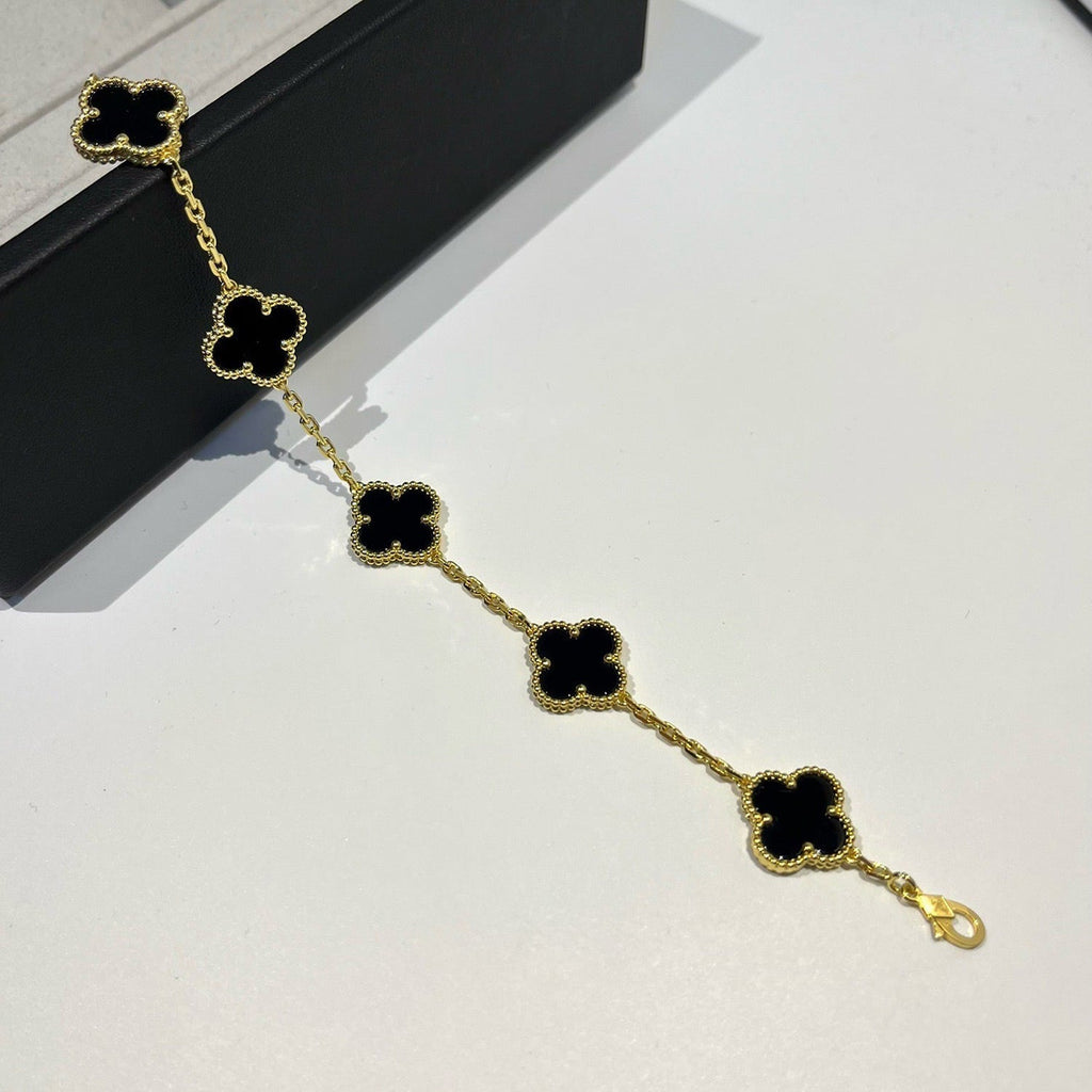 [Glow]New  CLOVER 5 MOTIF ONYXS BRACELET COLLECTION