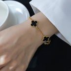 [Glow Jewelry] CLOVER 5 MOTIF ONYXS BRACELET COLLECTION