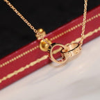 GlowLOVE NECKLACE PINK GOLD AND SILVER