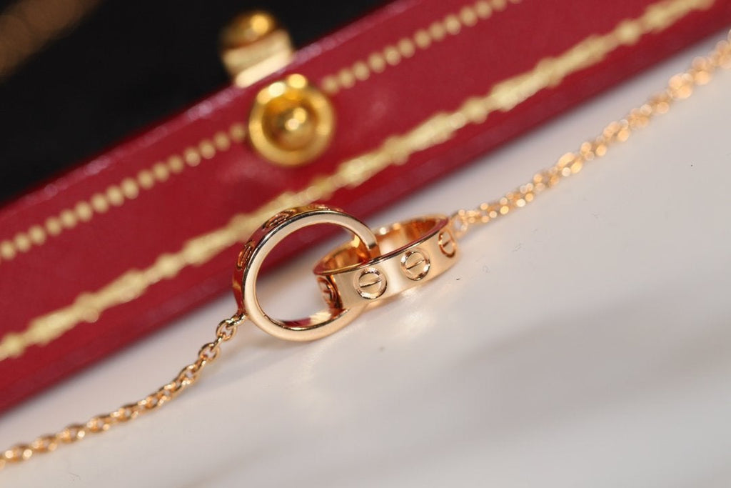 GlowLOVE NECKLACE PINK GOLD AND SILVER