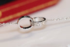 GlowLOVE NECKLACE PINK GOLD AND SILVER