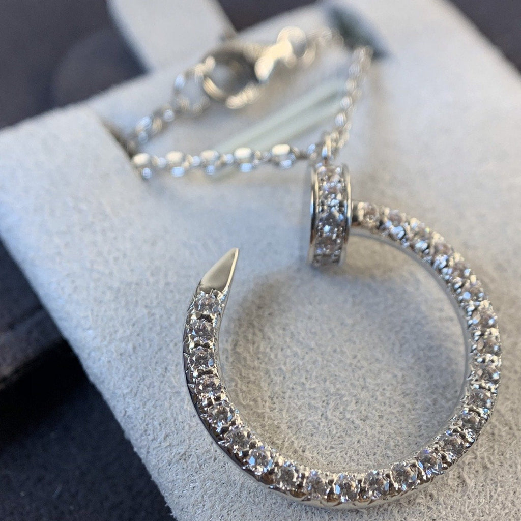 GlowJUSTE NECKLACE SILVER DIAMONDS