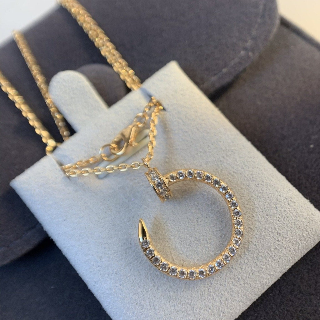 GlowJUSTE NECKLACE PINK GOLD DIAMONDS