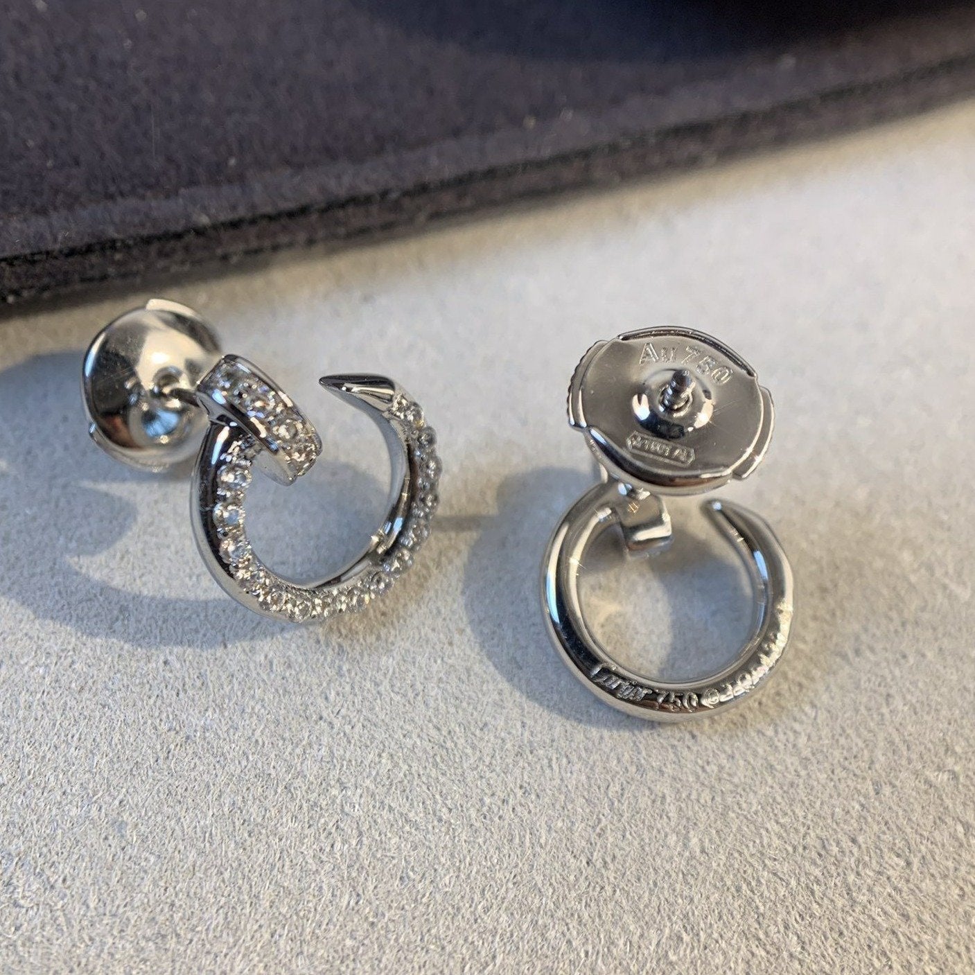 GlowJUSTE EARRINGS SILVER DIAMONDS