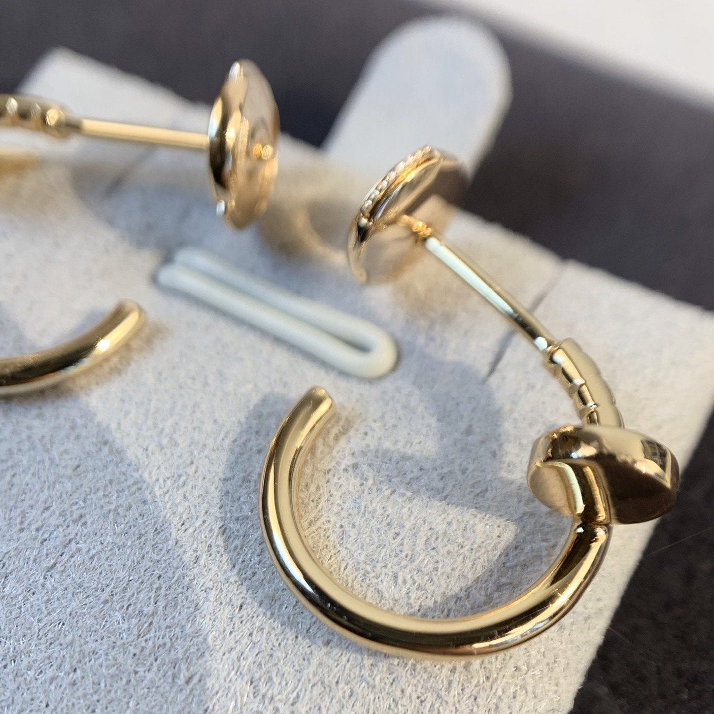 GlowJUSTE EARRINGS PINK GOLD