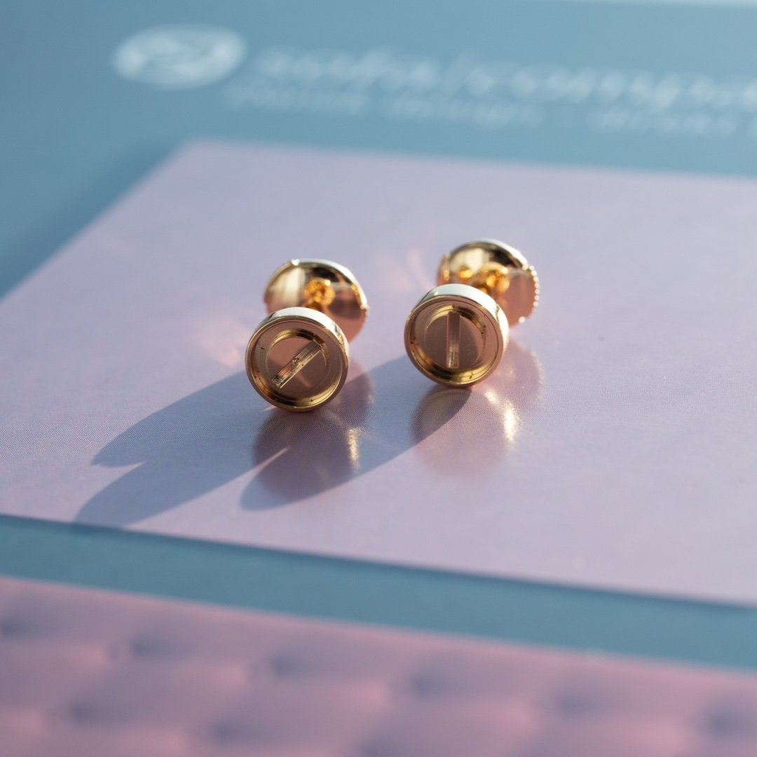GlowLOVE EARRINGS PINK GOLD 10MM