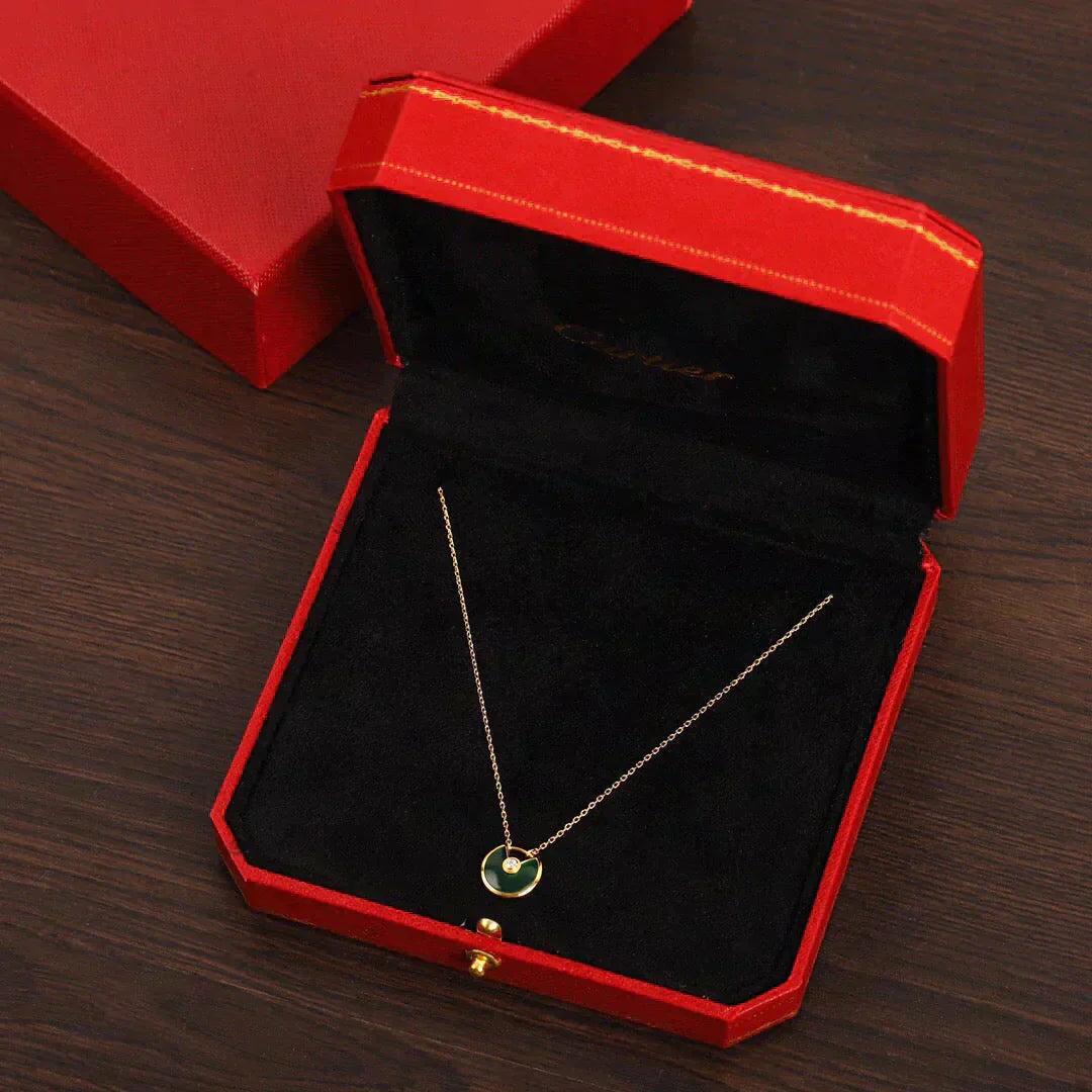 GlowAMULETTE GOLD MALACHITE NECKLACE