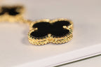 ¡®Glow¡¯CLOVER EARRINGS GOLD ONYX MOP 3 MOTIF