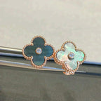 ¡®Glow¡¯CLOVER MEDIUM 1 MOTIFS GRAY MOP  DIAMOND EARRINGS