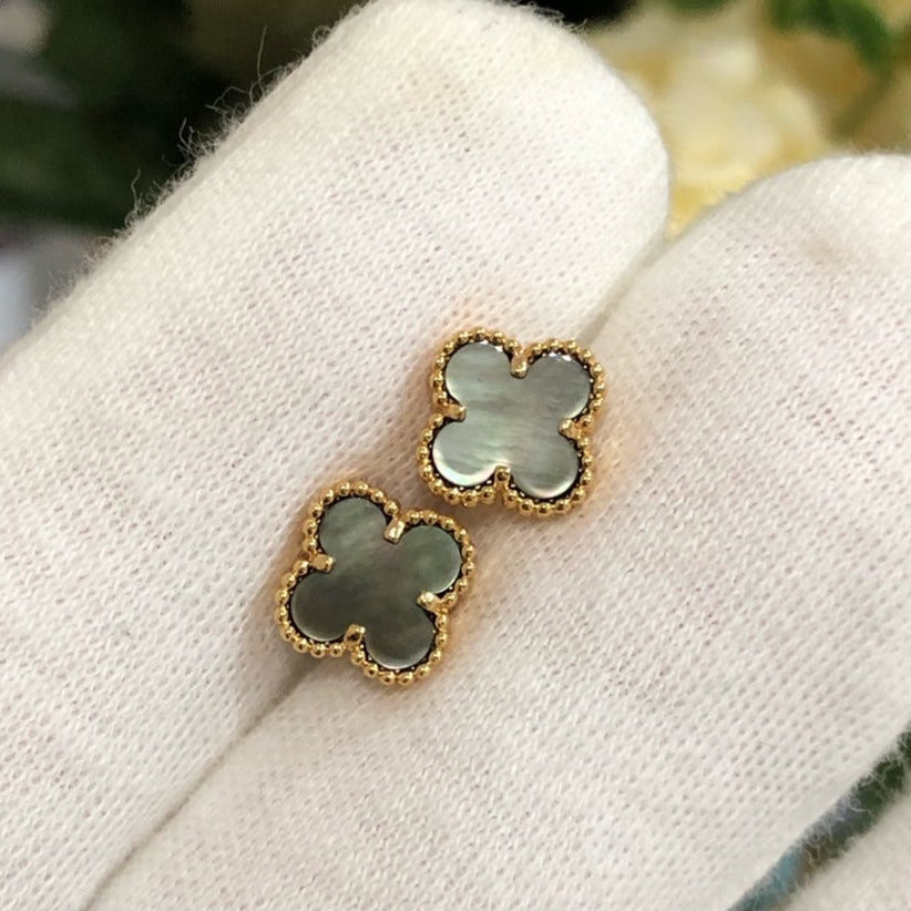 ¡®Glow¡¯CLOVER MINI GOLD EARRINGS