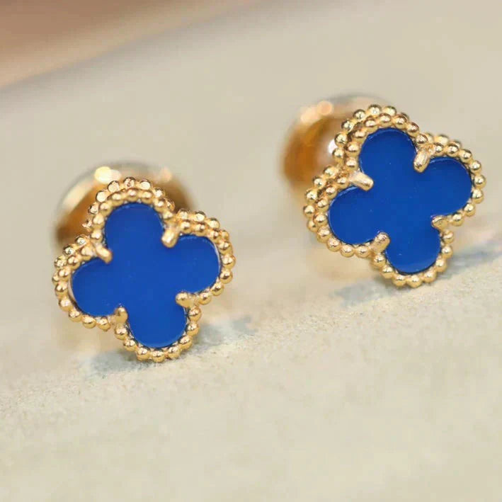 ¡®Glow¡¯CLOVER MINI 9.5MM TURQUOISE EARRINGS
