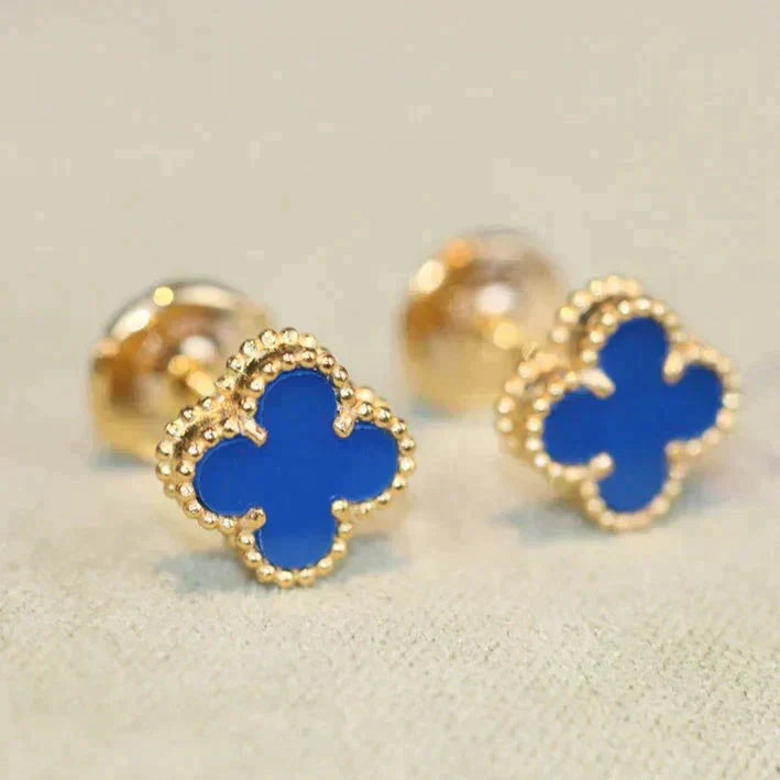 ¡®Glow¡¯CLOVER MINI 9.5MM TURQUOISE EARRINGS