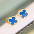 ¡®Glow¡¯CLOVER MINI 9.5MM TURQUOISE EARRINGS