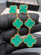 ¡®Glow¡¯CLOVER MALACHITE 3 MOTIFS GOLD