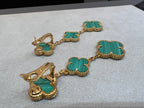 ¡®Glow¡¯CLOVER MALACHITE 3 MOTIFS GOLD