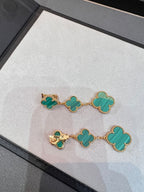 ¡®Glow¡¯CLOVER MALACHITE 3 MOTIFS GOLD