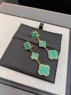 ¡®Glow¡¯CLOVER MALACHITE 3 MOTIFS GOLD
