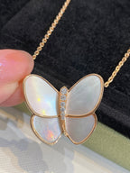 ¡®Glow¡¯BUTTERFLY GOLD MOP DIAMOND NECKLACE