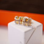 GlowMINI POP H GOLD EARRINGS GREY