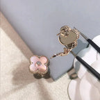 ¡®Glow¡¯CLOVER MEDIUM 1 MOTIFS  PINK MOP DIAMOND EARRINGS