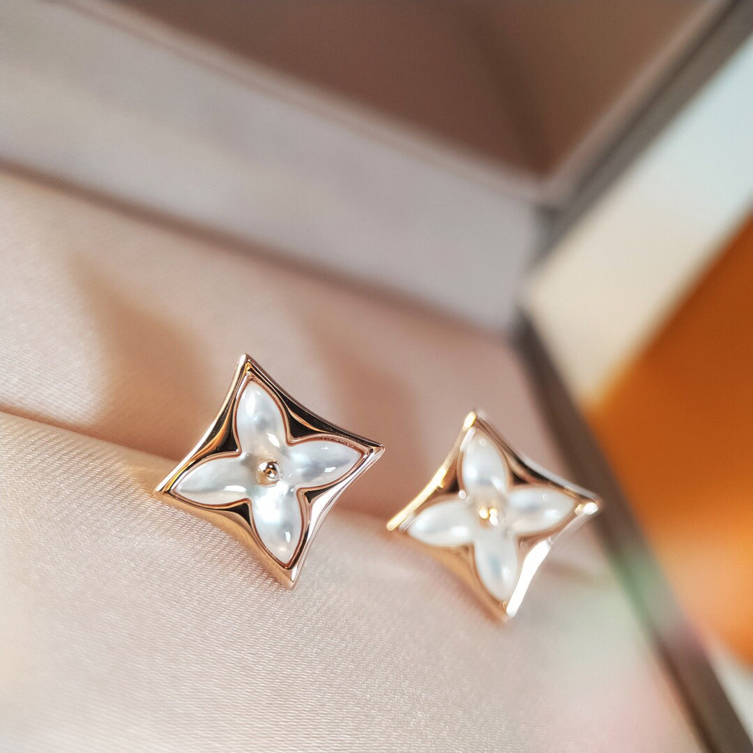 GlowSTAR MOP PINK GOLD EARRINGS