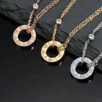 GlowLOVE NECKLACE 16MM 2 DIAMONDS