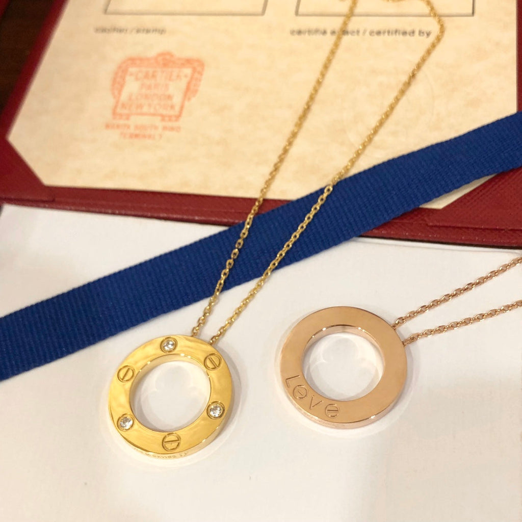 GlowLOVE NECKLACE 16MM 3 DIAMONDS