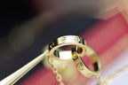 GlowLOVE NECKLACE DOUBLE RING GOLD
