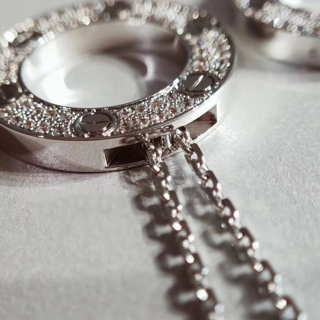 GlowLOVE NECKLACE ADJUSTABLE SILVER
