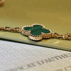 [Glow Jewelry] CLOVER 5 MOTIF MALACHITE BRACELET COLLECTION
