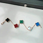 [Glow Jewelry]CLOVER 5 MOTIFS MULTICOLOR BRACELET