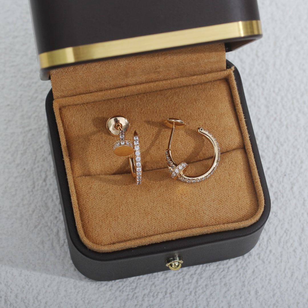 GlowJUSTE EARRINGS 12.75MM PINK GOLD DIAMOND