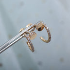 GlowJUSTE EARRINGS 12.75MM PINK GOLD DIAMOND