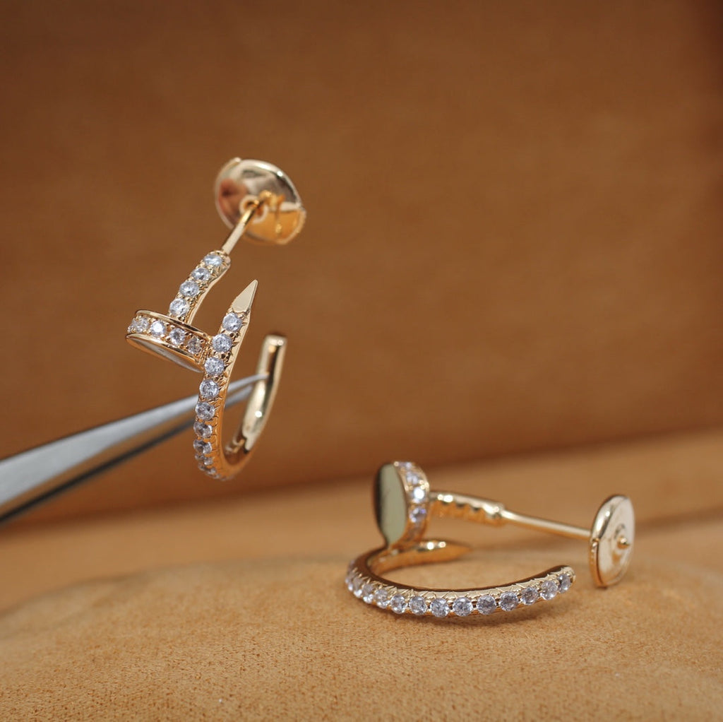 GlowJUSTE EARRINGS 12.75MM PINK GOLD DIAMOND