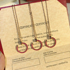 GlowJUSTE NECKLACE GOLD RED DIAMONDS