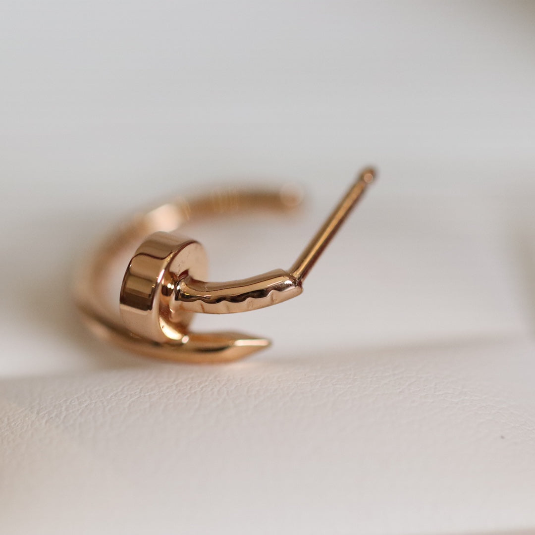 GlowJUSTE EARRINGS PINK GOLD