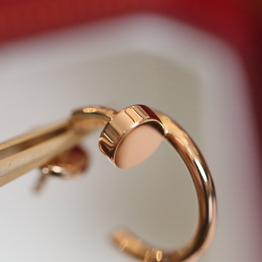 GlowJUSTE EARRINGS PINK GOLD
