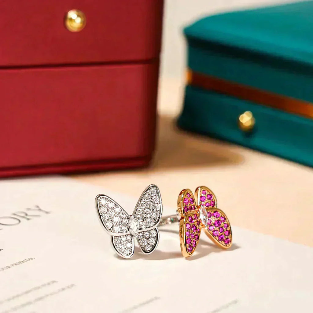 ¡®Glow¡¯TWIN BUTTERFLY DIAMOND RING