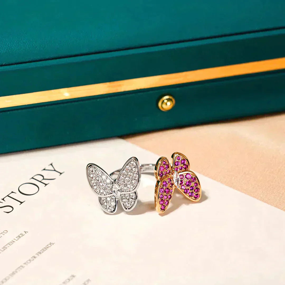¡®Glow¡¯TWIN BUTTERFLY DIAMOND RING