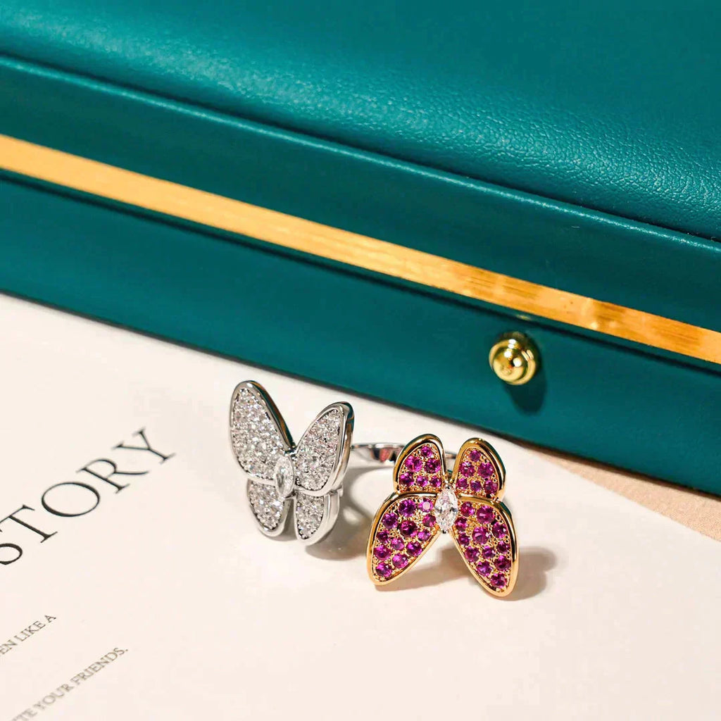 ¡®Glow¡¯TWIN BUTTERFLY DIAMOND RING