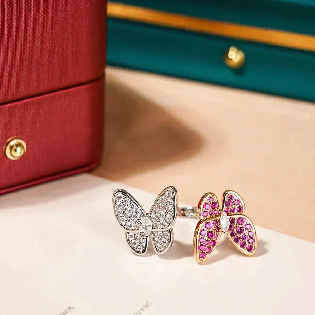 ¡®Glow¡¯TWIN BUTTERFLY DIAMOND RING