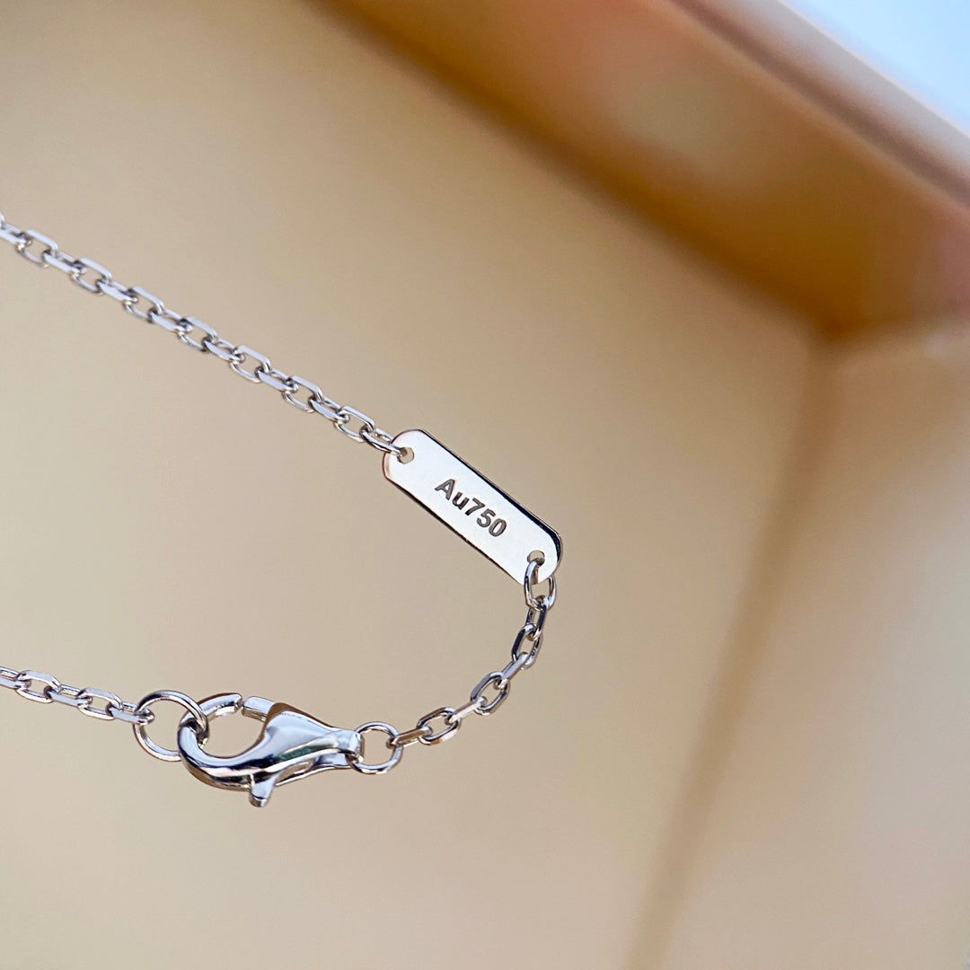 ¡®Glow¡¯CLOVER DIAMOND NECKLACE SILVER