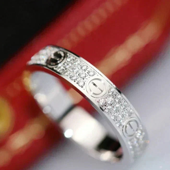 GlowLOVE RING 3.6MM DIAMOND PAVED